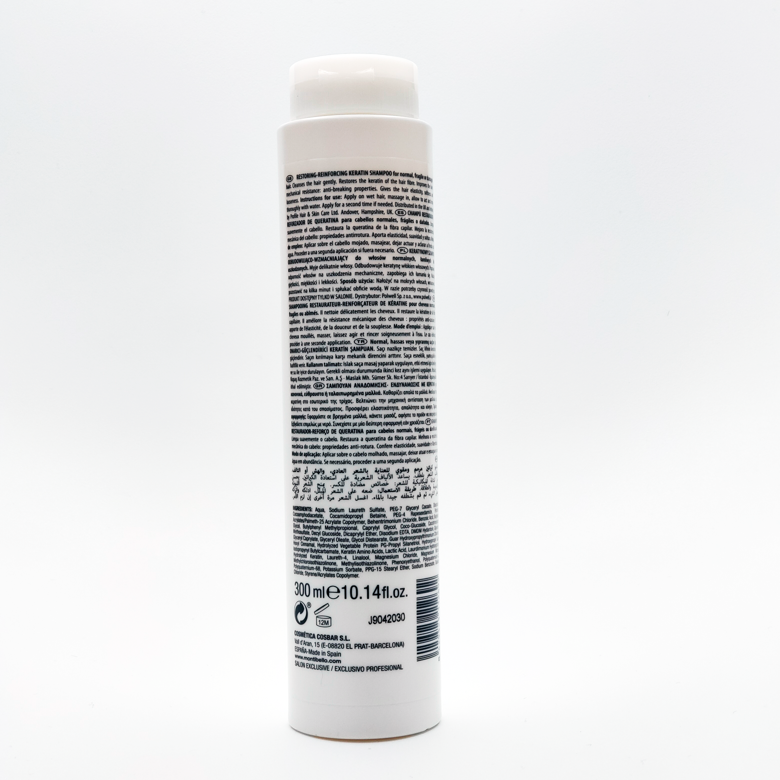 TREAT NATURTECH CHAMPU KERATIN FORCE MONTIBELLO TEXTO Champú Keratin Force Treat Montibello es un champú restaurador reforzador de queratina. Aporta un baño de limpieza capilar ultrasuave para cabellos normales, frágiles o dañados formulado a base de queratina biomimética para proteger y restaurar la fibra capilar. El cabello recupera elasticidad, fuerza y soltura, mejorando considerablemente su porosidad y resistencia.